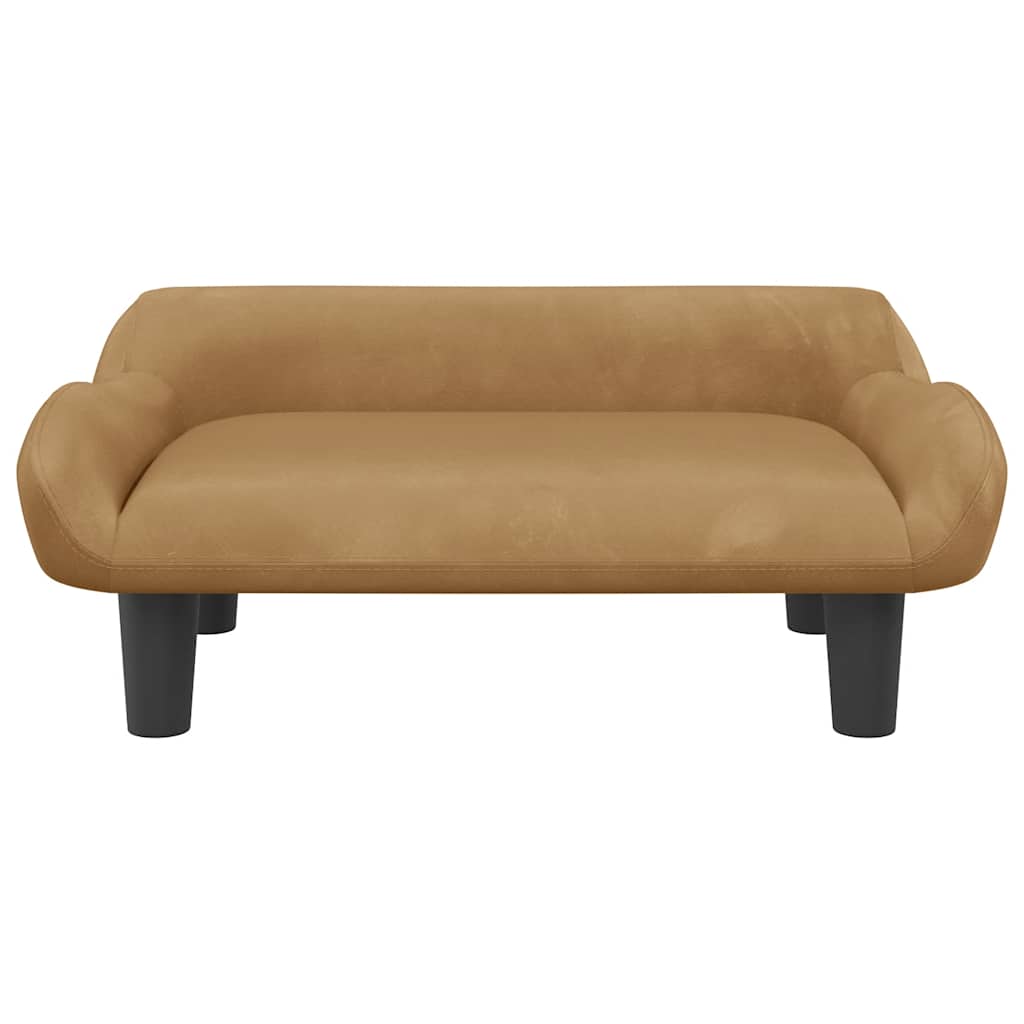 Thumbnail - vidaXL Kindersofa Braun 70x40x24 cm Samt