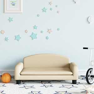 Otroški kavč krem 70x45x30 cm blago