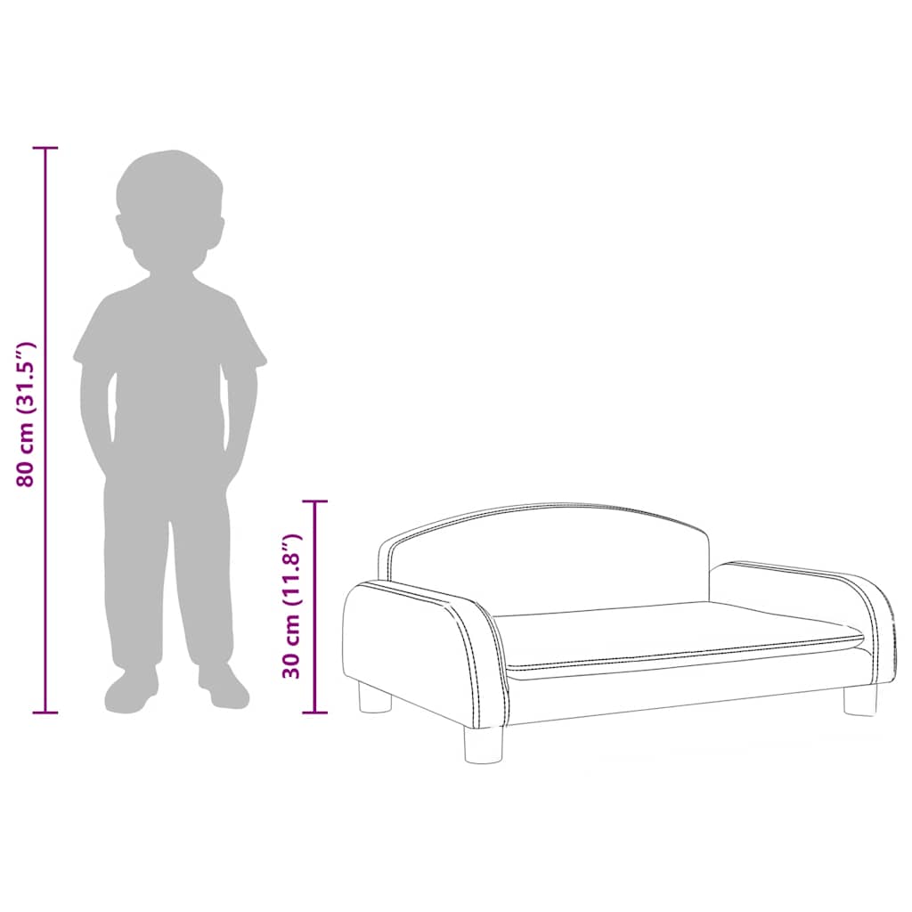 Vaikiška sofa, kreminės spalvos, 70x45x30cm, dirbtinė oda 7 8720845456771 g en hd 6