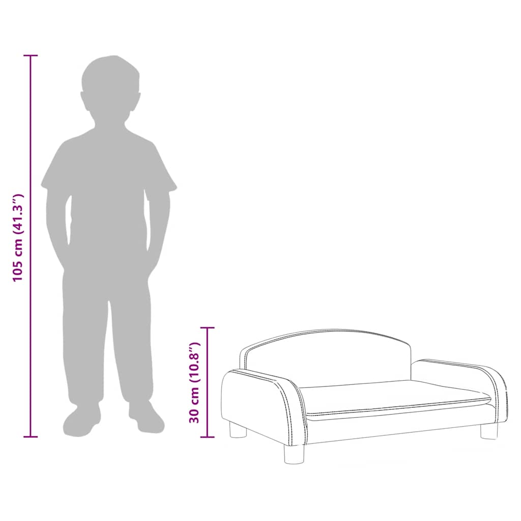 Vaikiška sofa, kreminės spalvos, 70x45x30cm, dirbtinė oda 8 8720845456771 g en hd 7