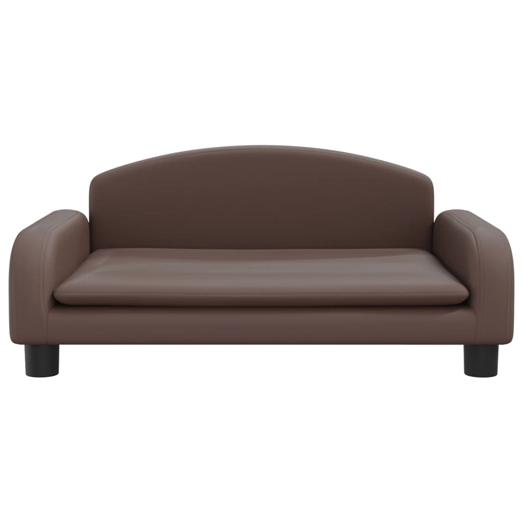 vidaXL Detská pohovka hnedá 70x45x30 cm umelá koža