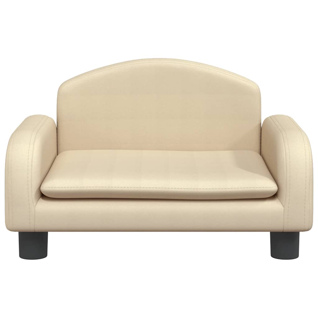 Thumbnail - vidaXL Kindersofa Creme 50x40x30 cm Stoff