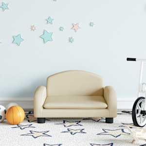 Otroški kavč krem 50x40x30 cm blago