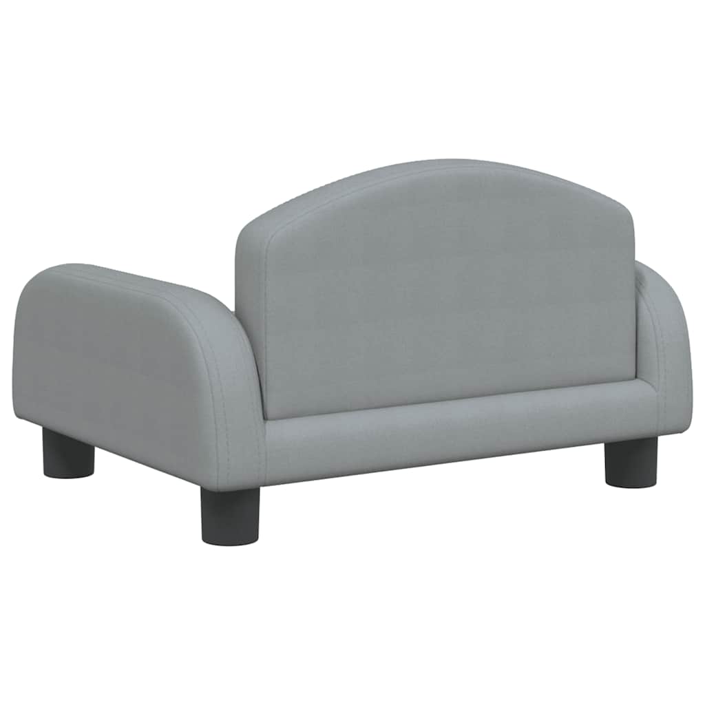 Alternativ bild 4 för VidaXl Barnsoffa Ljusgrå 50X40X30 Cm Tyg