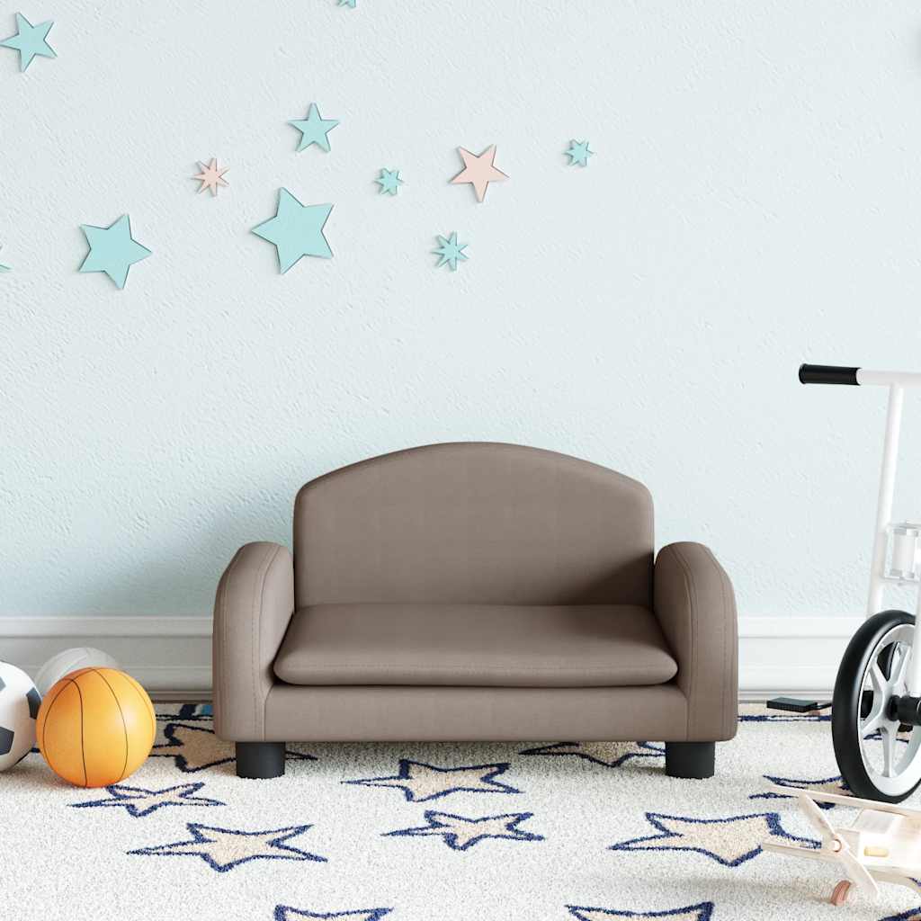 Thumbnail - vidaXL Kindersofa Taupe 50x40x30 cm Stoff