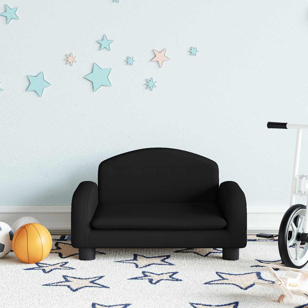 vidaXL Kindersofa Schwarz 50x40x30 cm Stoff