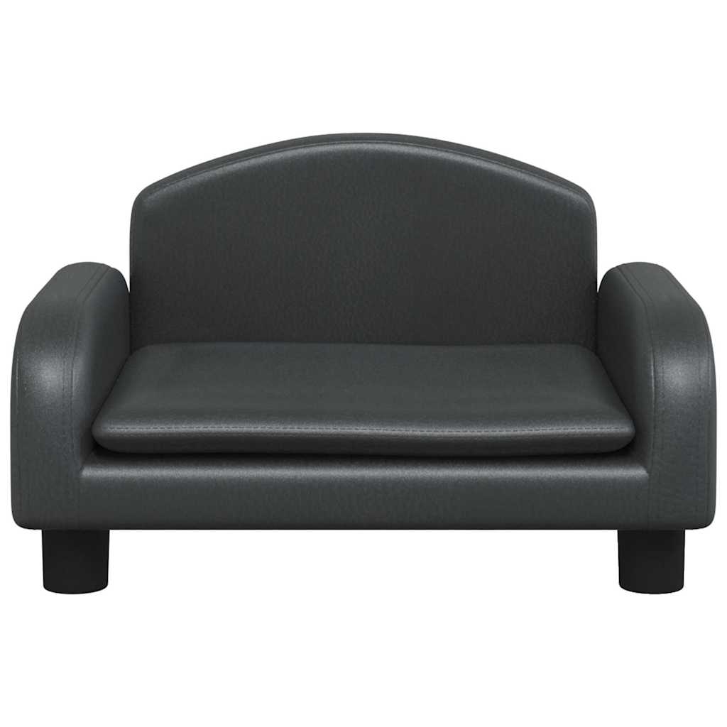 Thumbnail - vidaXL Kindersofa Schwarz 50x40x30 cm Kunstleder