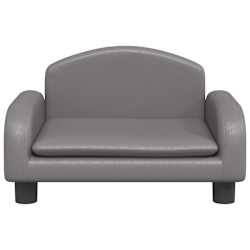 vidaXL Canap&eacute; pour enfants gris 50x40x30 cm similicuir