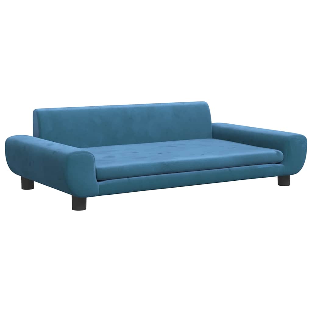 Thumbnail - vidaXL Kindersofa Blau 100x54x33 cm Samt