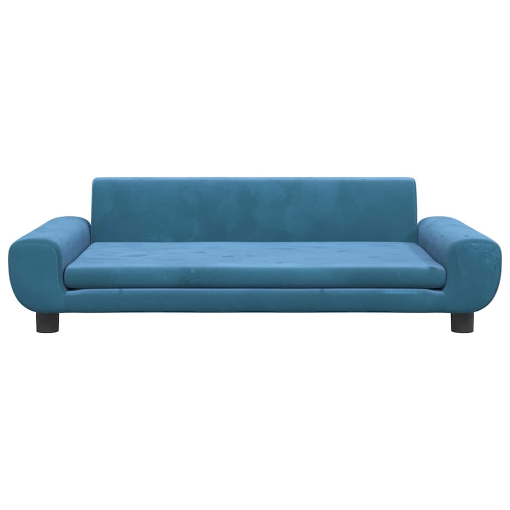 Thumbnail - vidaXL Kindersofa Blau 100x54x33 cm Samt