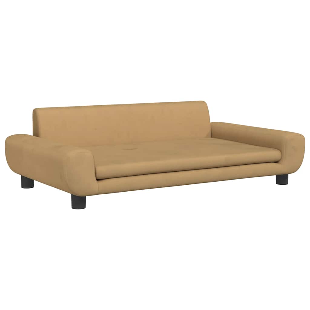 Thumbnail - vidaXL Kindersofa Braun 100x54x33 cm Samt
