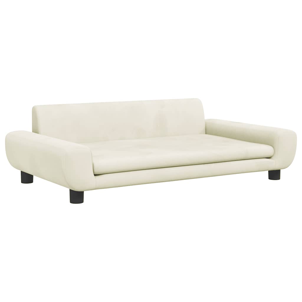 Thumbnail - vidaXL Kindersofa Creme 100x54x33 cm Samt