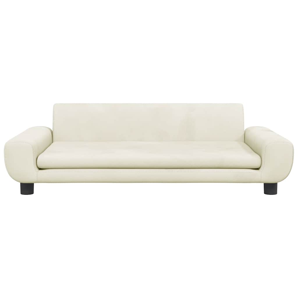 Thumbnail - vidaXL Kindersofa Creme 100x54x33 cm Samt