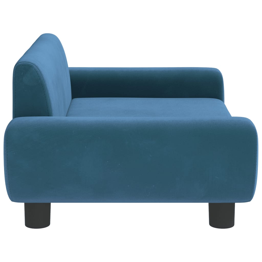 Alternativ bild 2 för VidaXl Barnsoffa Blå 70X45X33 Cm Sammet
