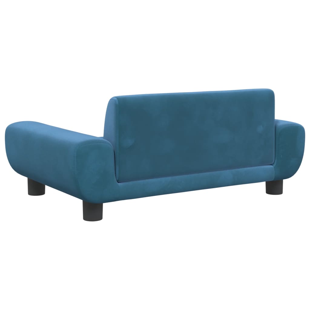 Alternativ bild 4 för VidaXl Barnsoffa Blå 70X45X33 Cm Sammet