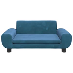 vidaXL Kindersofa Blau 70x45x33 cm Samt