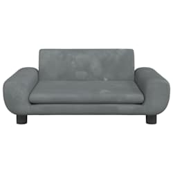 vidaXL Canap&eacute; pour enfants gris fonc&eacute; 70x45x33 cm velours