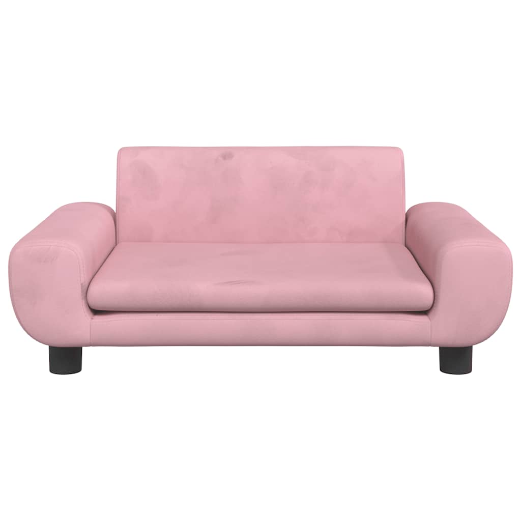 Thumbnail - vidaXL Kindersofa Rosa 70x45x33 cm Samt