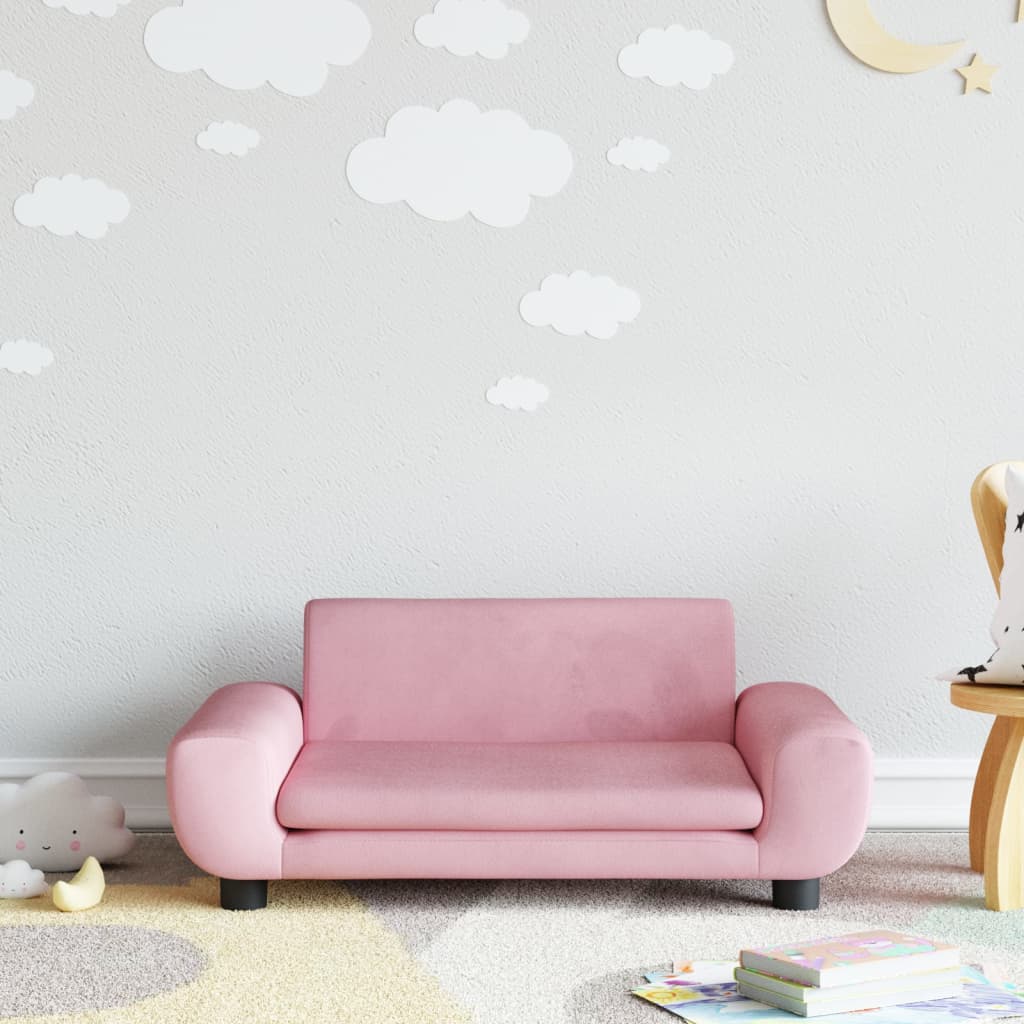 Dječja fotelja ružičasta 70 x 45 x 33 cm baršunasta Namještaj Naručite namještaj na deko.hr