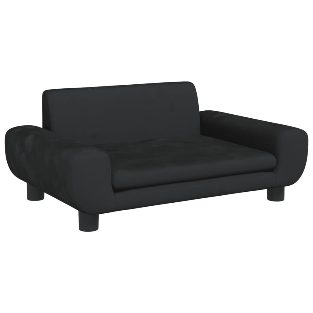Thumbnail - vidaXL Kindersofa Schwarz 70x45x33 cm Samt