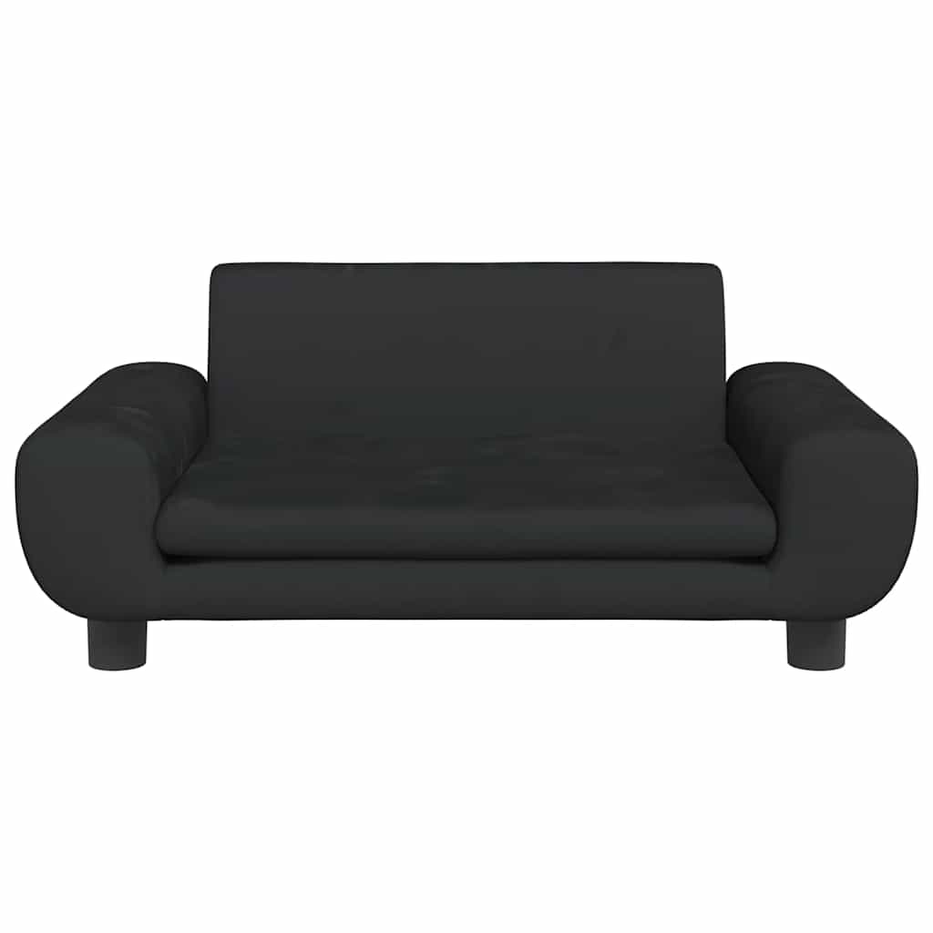 Thumbnail - vidaXL Kindersofa Schwarz 70x45x33 cm Samt