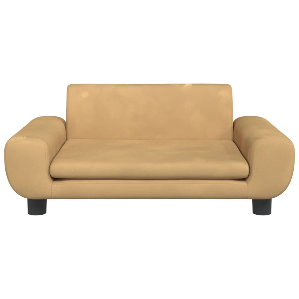 Thumbnail - vidaXL Kindersofa Braun 70x45x33 cm Samt