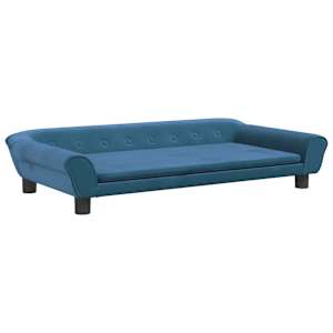 vidaXL lastediivan, sinine, 100x50x26 cm, samet