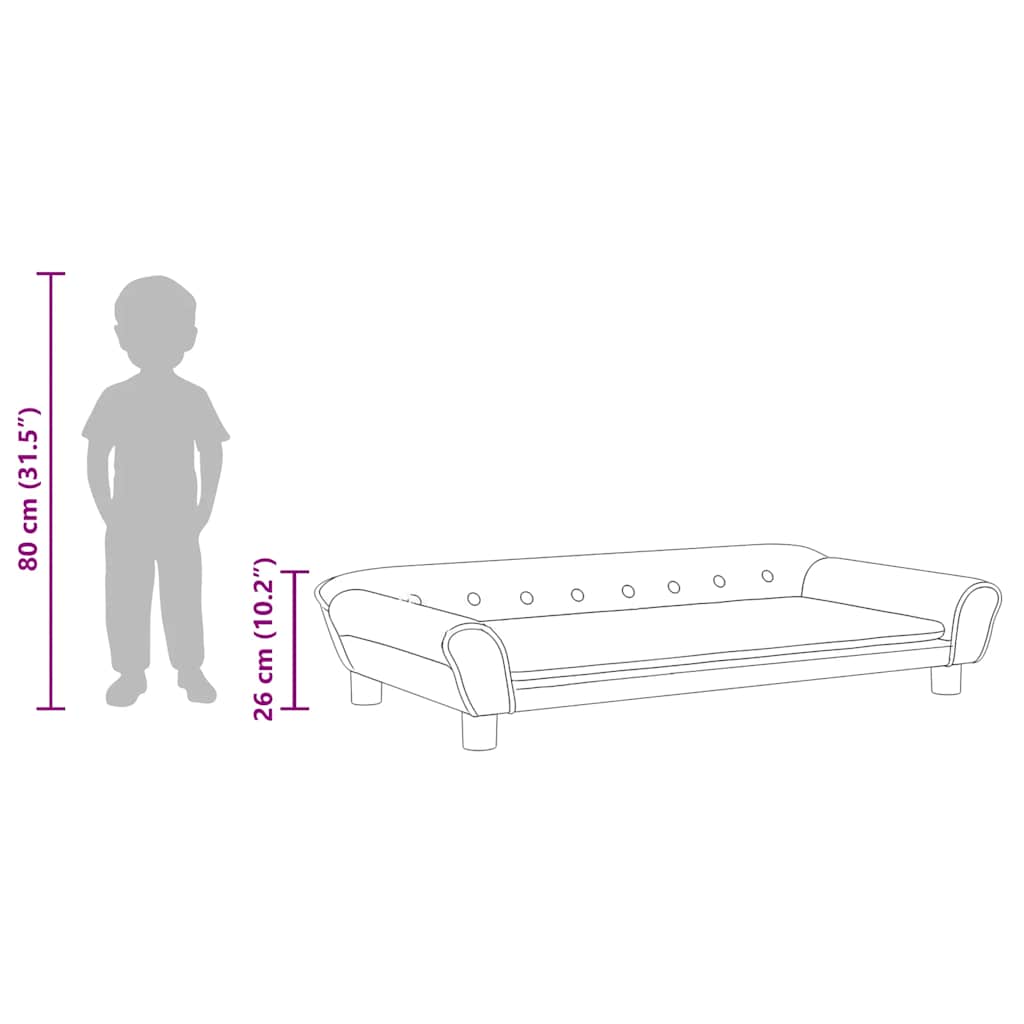 Καναπές Παιδικός Μπλε 100 x 50 x 26 εκ. από Βελούδο - Image 8