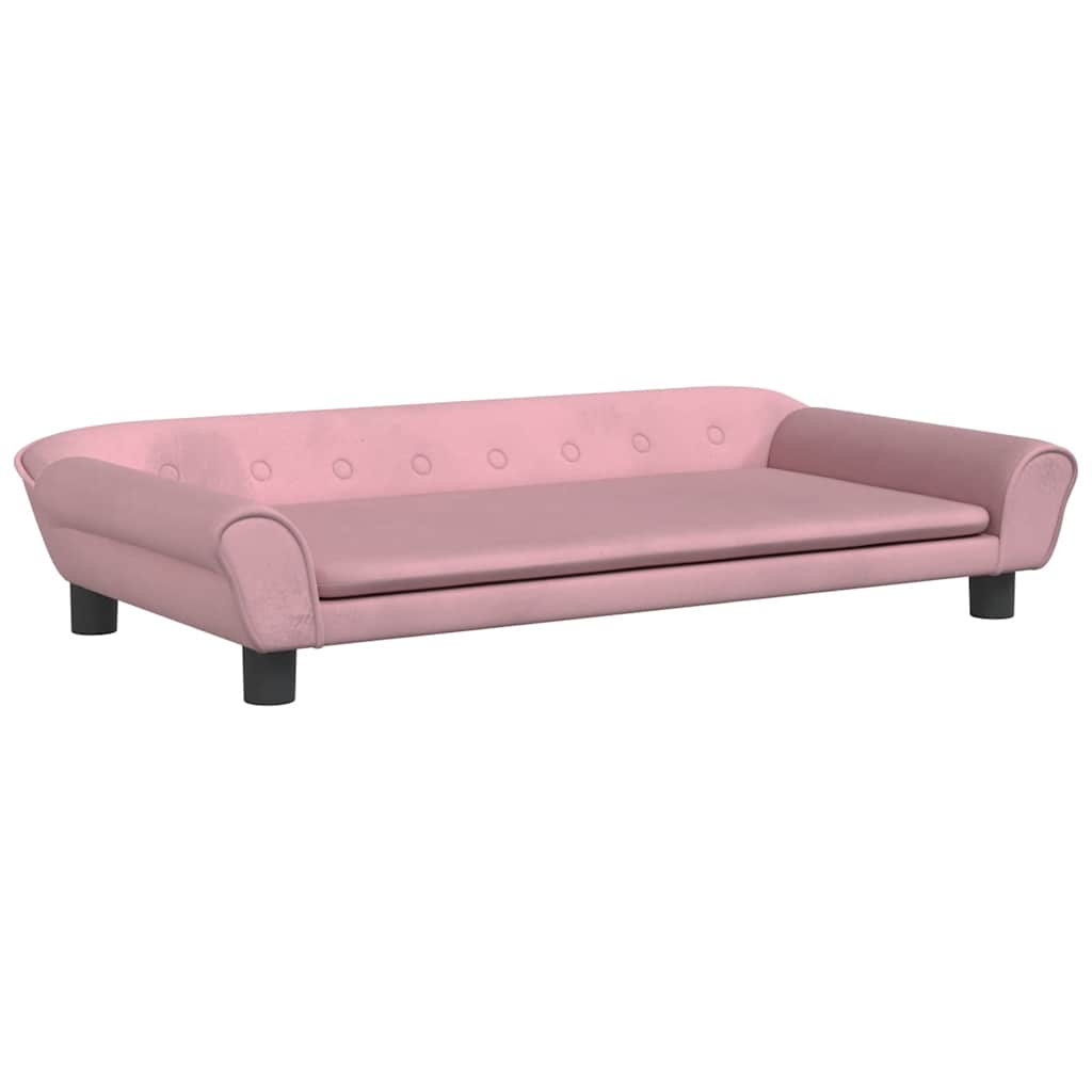Alternativ bild 1 för VidaXl Barnsoffa Rosa 100X50X26 Cm Sammet