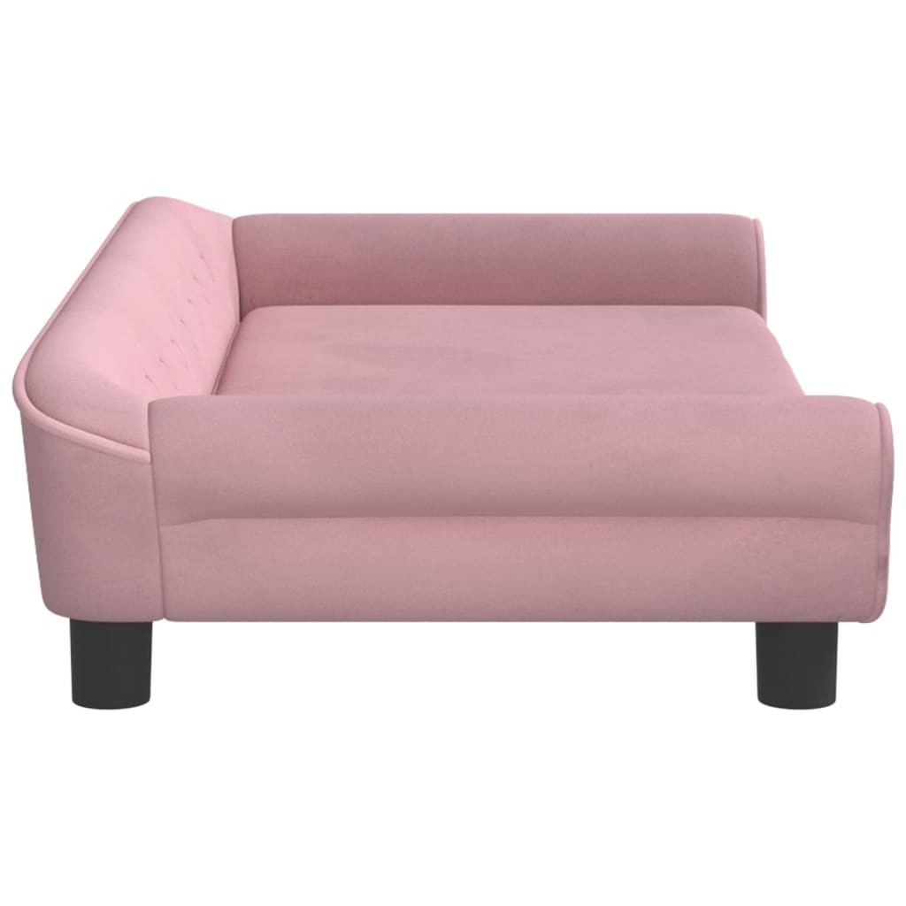 Alternativ bild 2 för VidaXl Barnsoffa Rosa 100X50X26 Cm Sammet