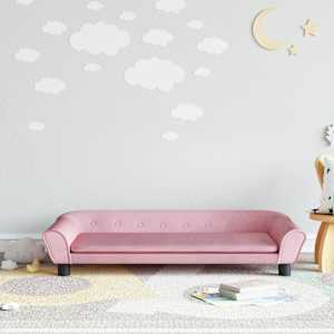 Otroški kavč roza 100x50x26 cm žamet