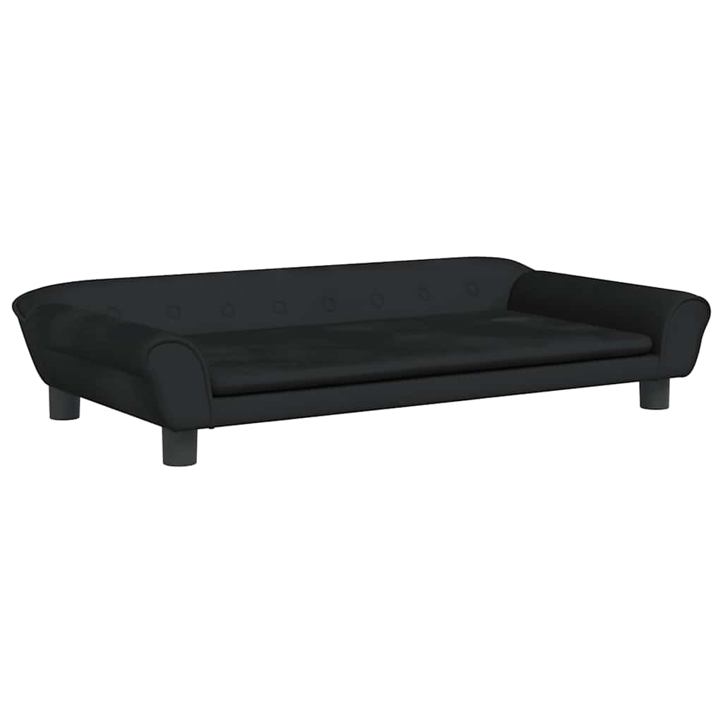 Thumbnail - vidaXL Kindersofa Schwarz 100x50x26 cm Samt