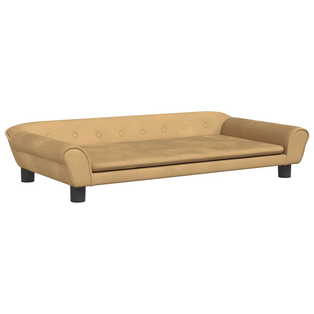Thumbnail - vidaXL Kindersofa Braun 100x50x26 cm Samt
