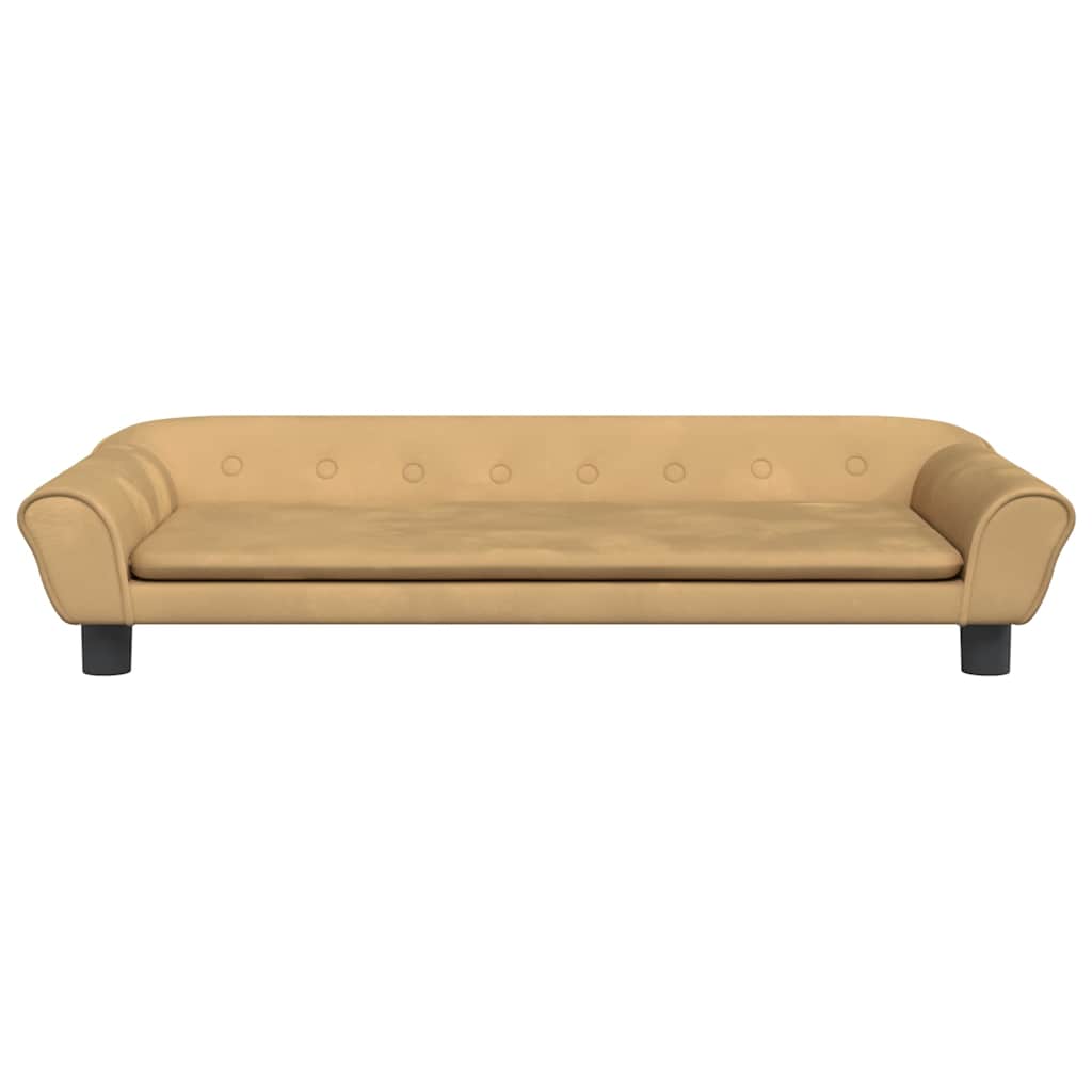 Thumbnail - vidaXL Kindersofa Braun 100x50x26 cm Samt