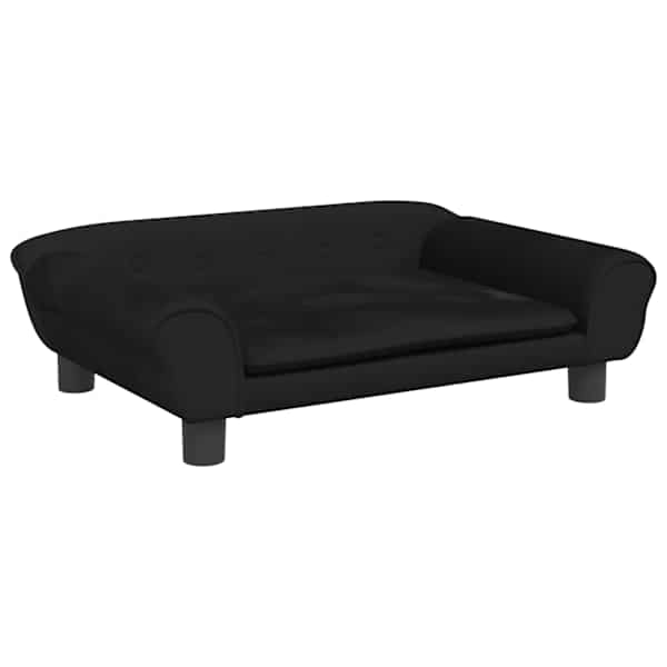 vidaXL lastediivan, must, 70x45x26 cm, samet