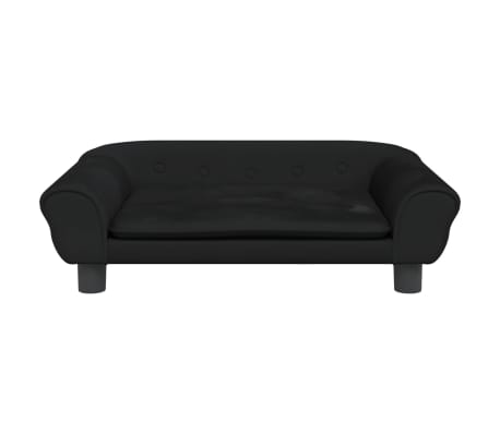 vidaXL Canapea pentru copii, negru, 70x45x26 cm, catifea