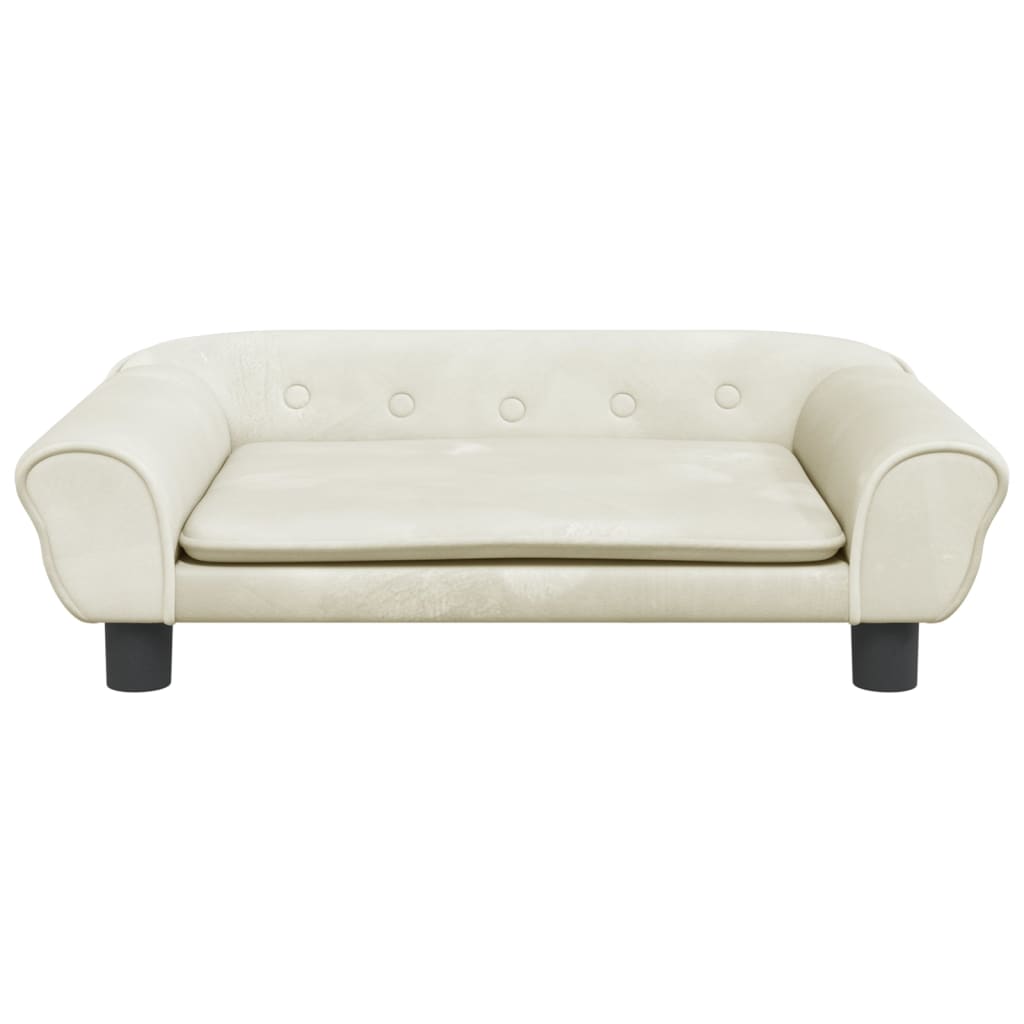 vidaXL Canapea pentru copii, crem, 70x45x26 cm, catifea