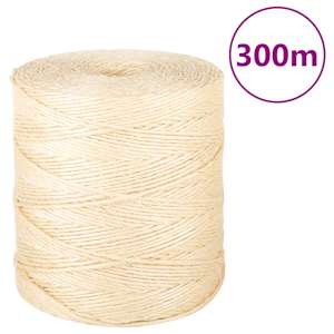 vidaXL n&ouml;&ouml;r, 100% sisal 2 mm, 300 m
