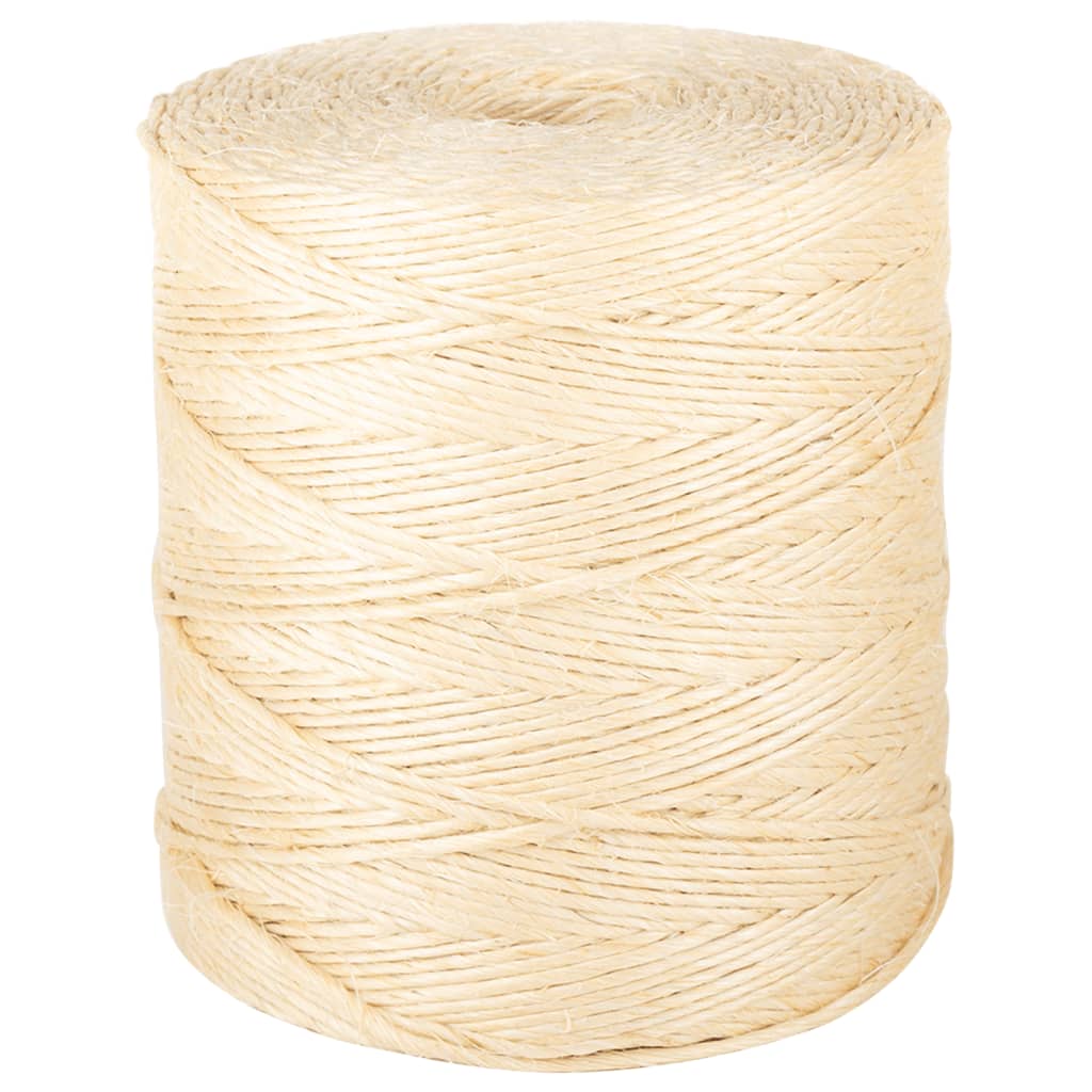 vidaXL Frânghie, 1500 m, sisal 100%, 2 mm