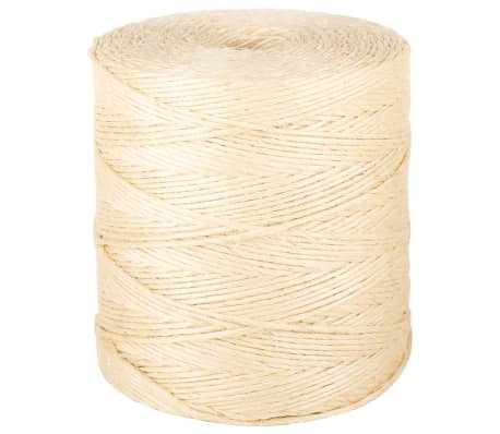 vidaXL Rope 100% Sisal 2 mm 1500 m