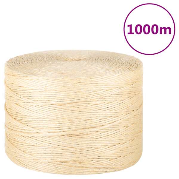 vidaXL k&ouml;is 100% sisal 3 mm 1000 m
