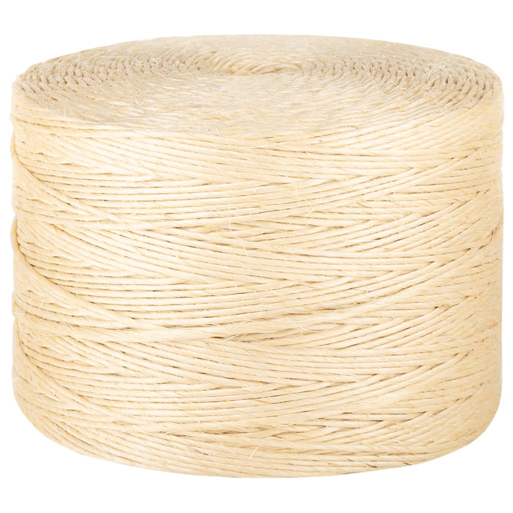 vidaXL Frânghie, 1000 m, sisal 100%, 3 mm