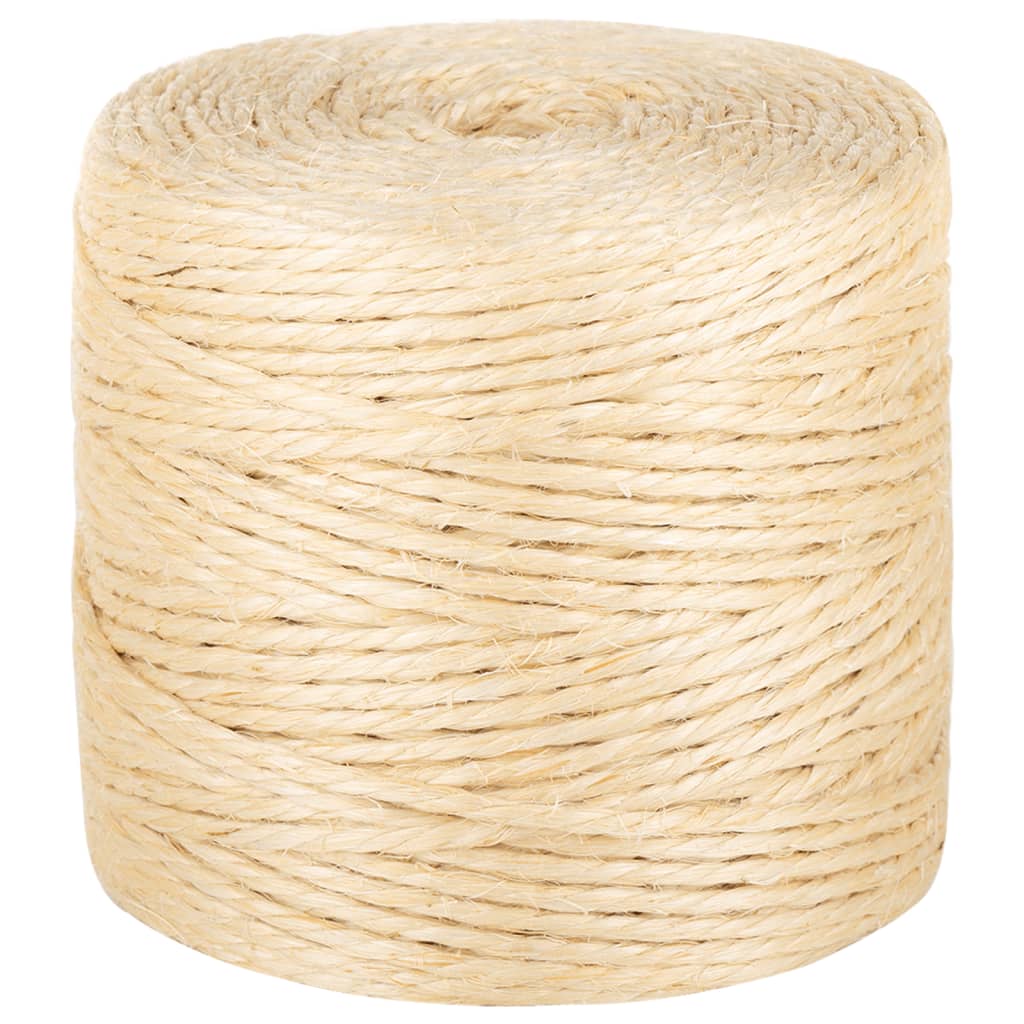 vidaXL Frânghie, 250 m, sisal 100%, 4 mm