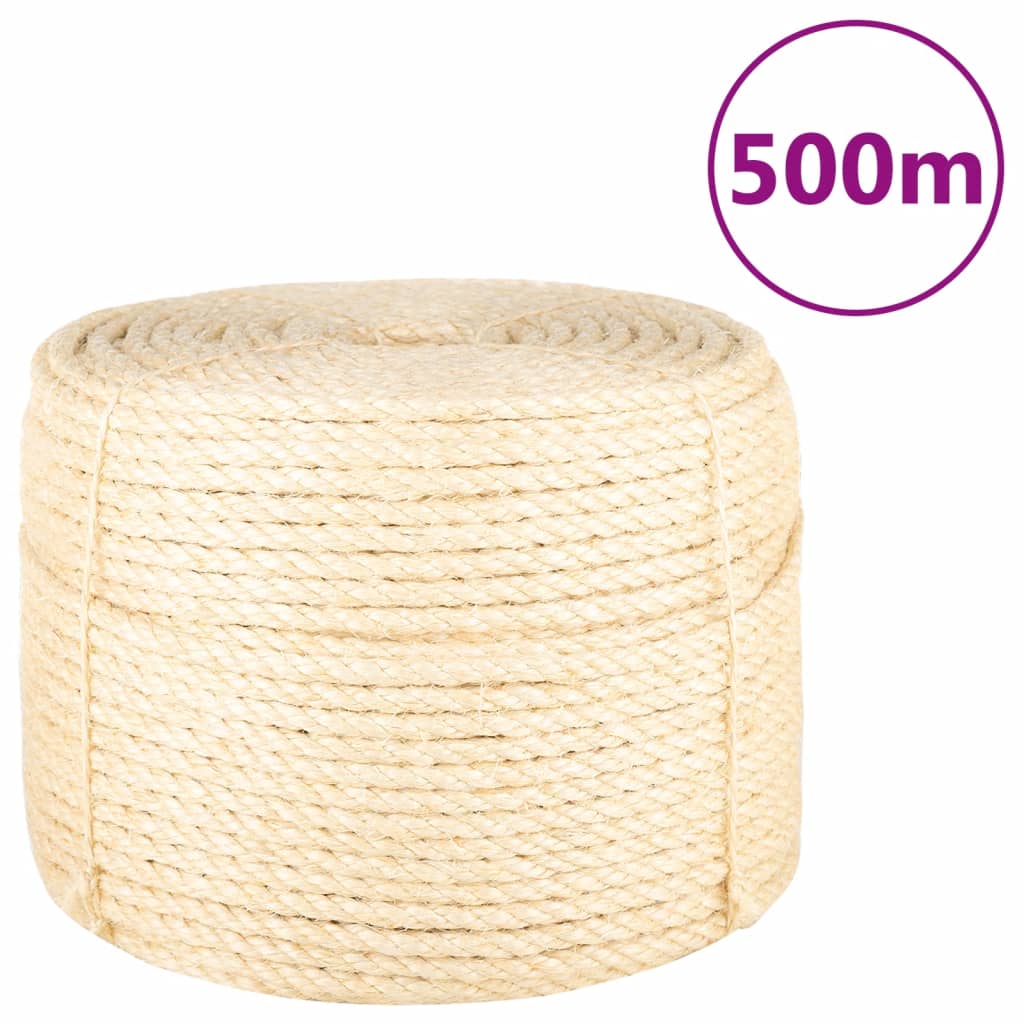 vidaXL Provaz 100% sisal 10 mm 500 m