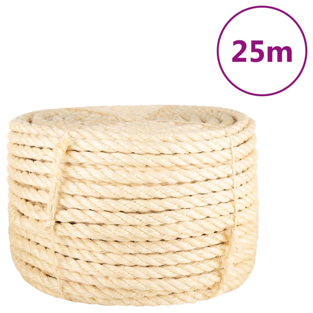 vidaXL Frânghie, 25 m, sisal 100%, 16 mm