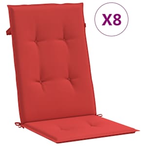 Polohovací zahradní židle s poduškami 8 ks masivní teak - obrázek 10