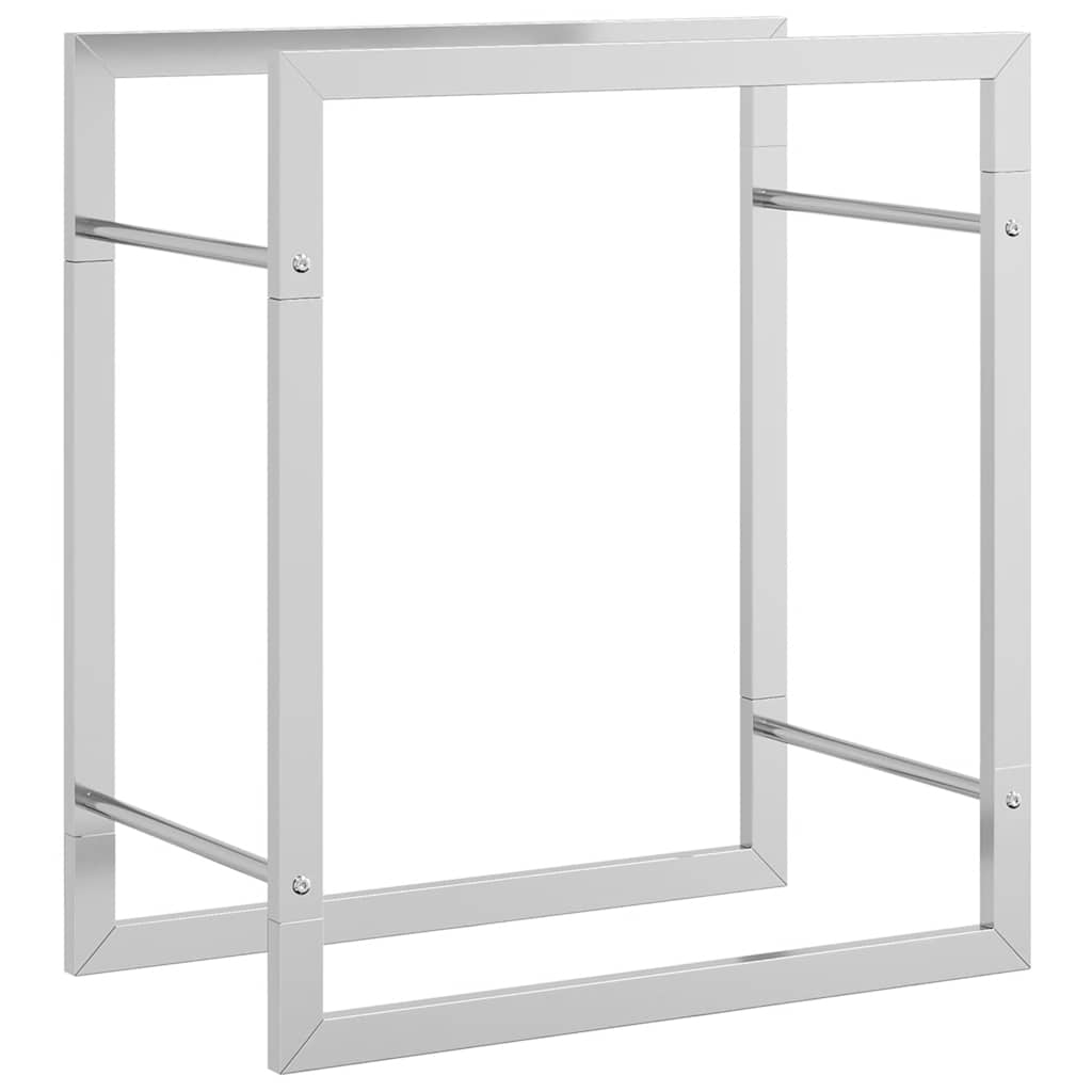 vidaXL Stojan na krbové drevo 50x28x56 cm nehrdzavejúca oceľ