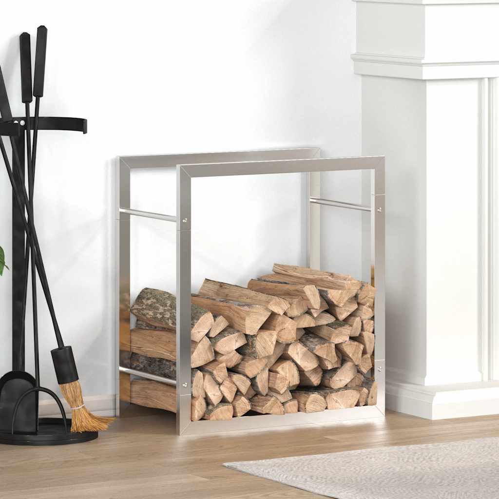 vidaXL Brennholzregal 50x28x56 cm Edelstahl