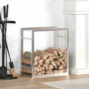 Stojalo za drva 50x28x56 cm nerjaveče jeklo