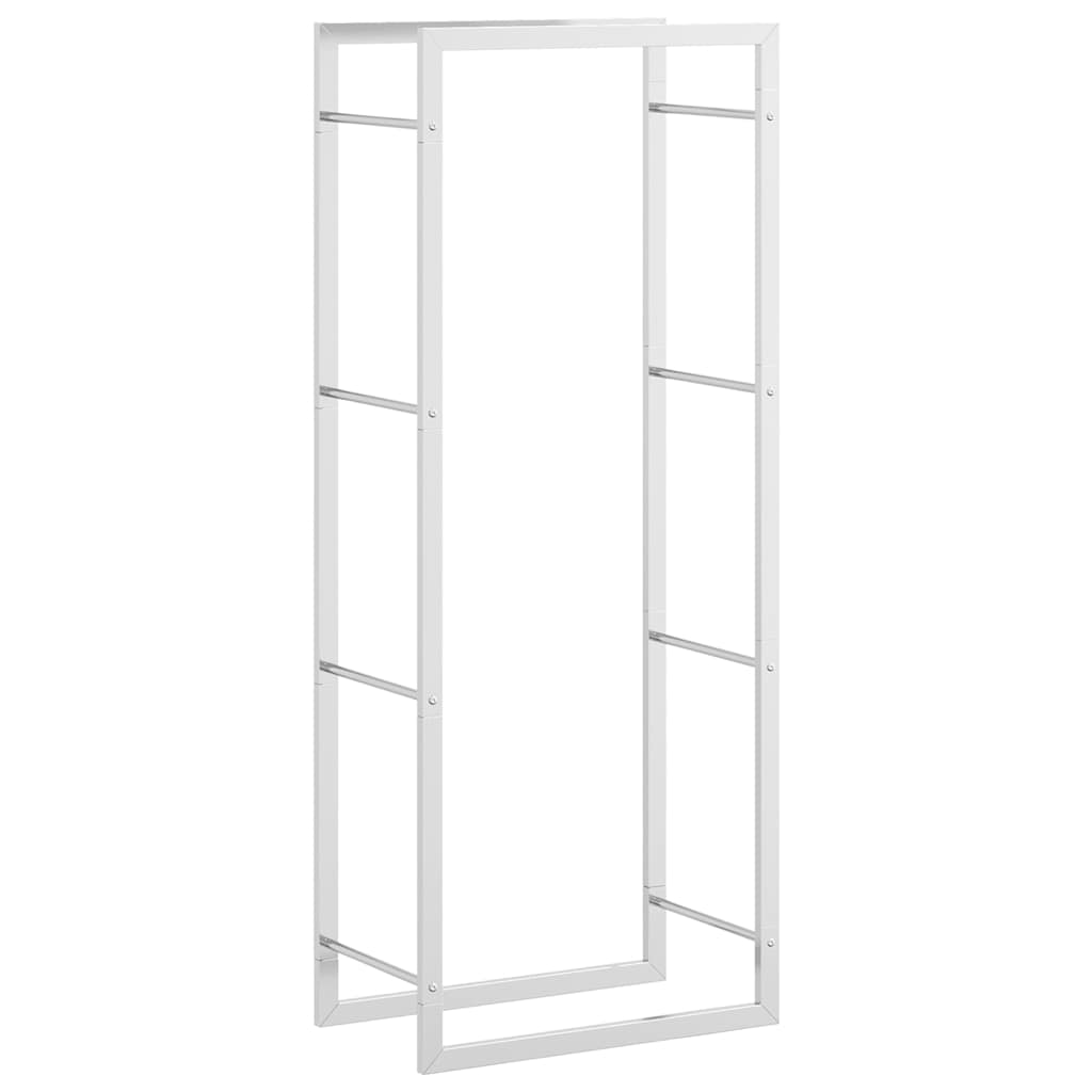 vidaXL Stojan na krbové drevo 50x28x132 cm nehrdzavejúca oceľ